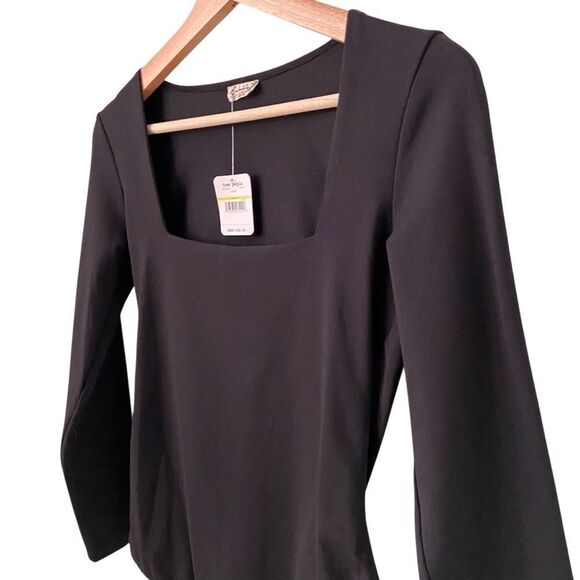 NWT Free People Truth or Square Bodysuit in Black Size Medium - Picture 6 of 10